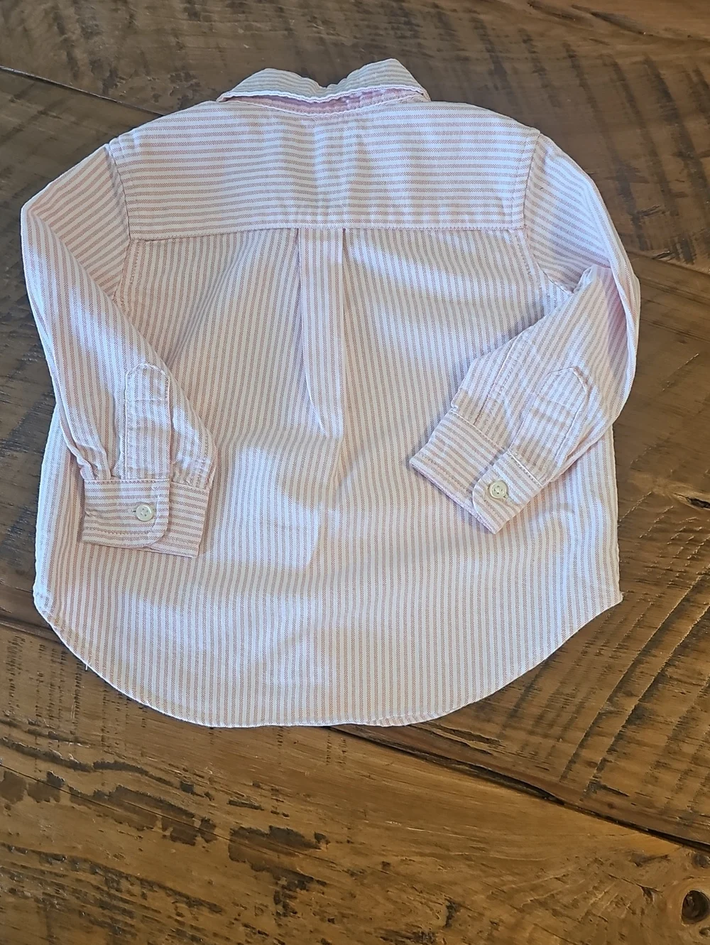 Ralph Lauren Light Pink & White Striped Toddler Button-Down Shirt